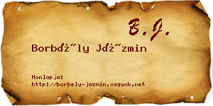 Borbély Jázmin névjegykártya